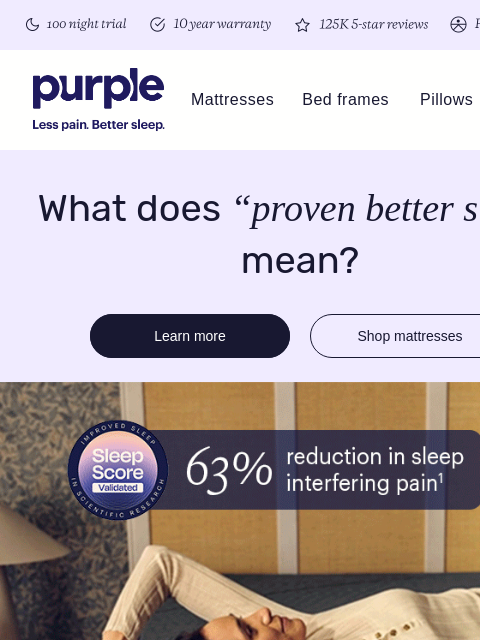 purple newsletter: Better sleep starting at $999