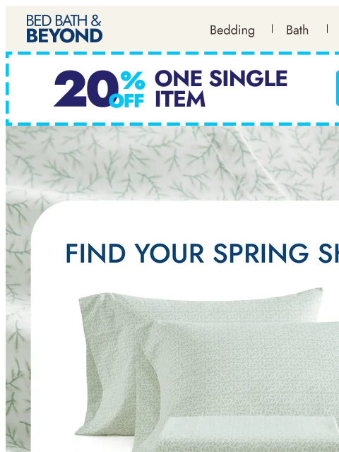 bedbathandbeyond newsletter: Spring's best-dressed beds 🌸