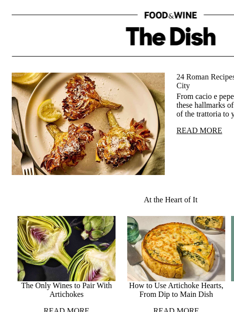 foodandwine newsletter: 24 Roman Recipes That Taste Like the Eternal City