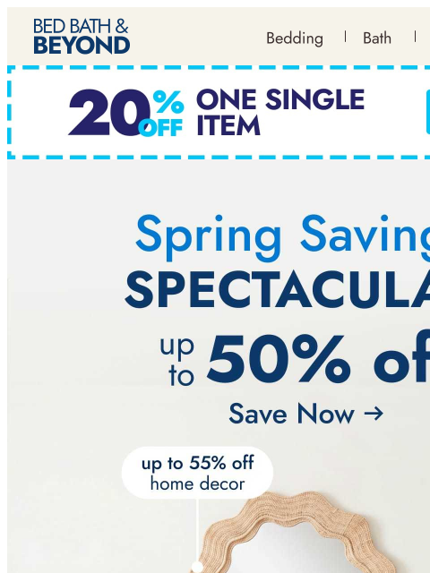 bedbathandbeyond newsletter: Spring Savings Spectacular top picks  🌼