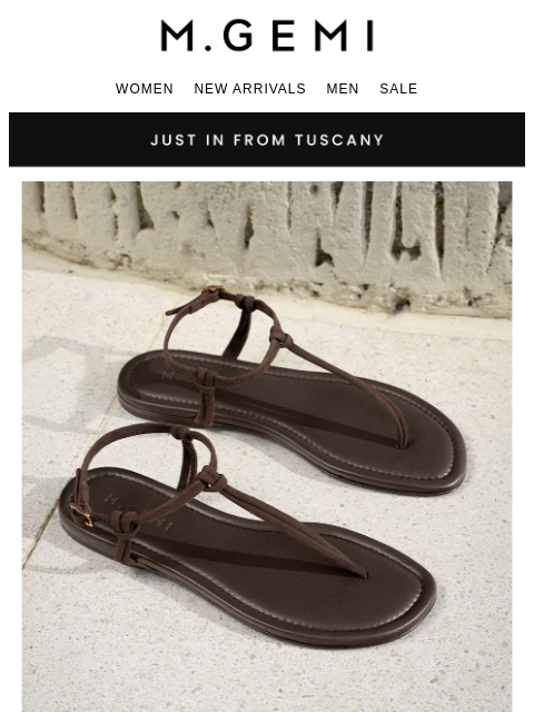 mgemi newsletter: New Today: A Barely-There Sandal