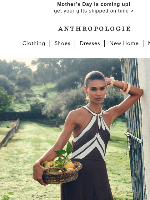 anthropologie newsletter: Summer says romanticize everything.