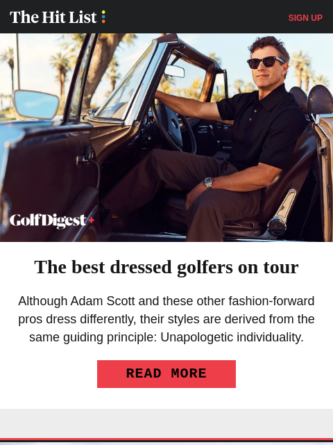 golfdigest newsletter: The best dressed golfers on tour, ranked by fellow...