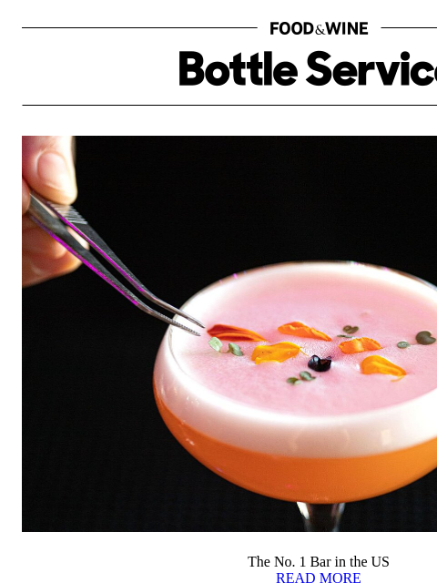 foodandwine newsletter: The No. 1 Bar in the US