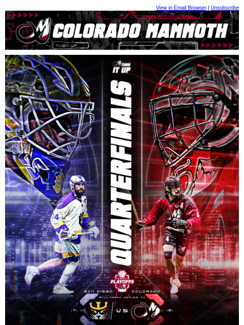 thecoloradomammoth newsletter: 🦣 Playoff Matchup Set