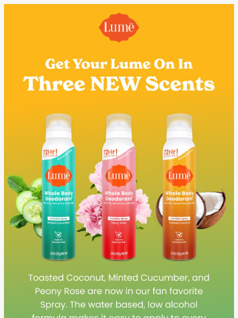 lumedeodorant newsletter: Just Dropped ✨ Peony Rose Spray Deo (+ more!)