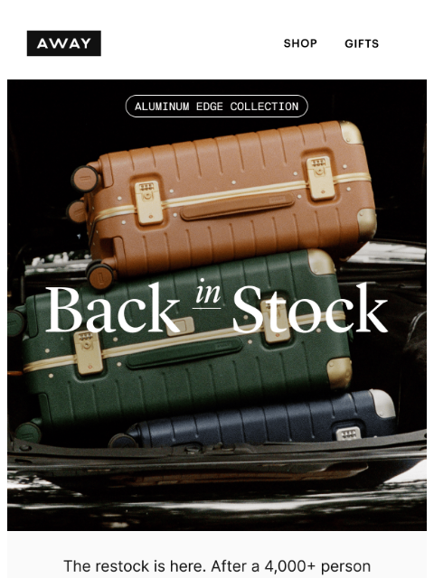 awaytravel newsletter: Worth the wait: Aluminum Edge is back