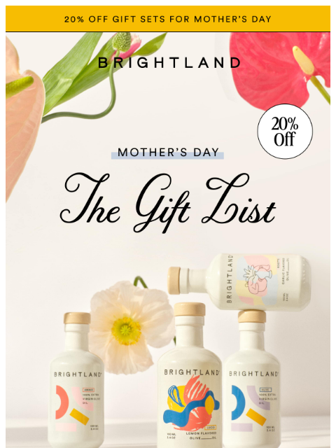 brightland newsletter: MOTHER’S DAY SALE! 💕