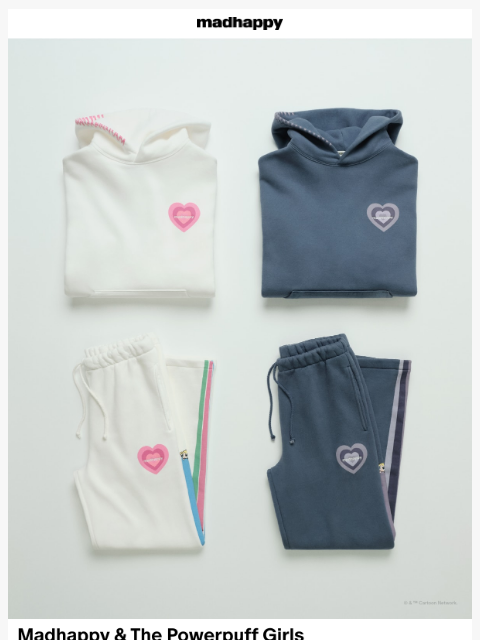 madhappy newsletter: Powerpuff Girls Heart Hoodie & Sweatpant