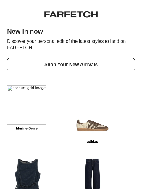 farfetch newsletter: New looks good on you