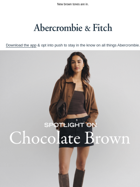 abercrombie newsletter: The color your closest’s missing.