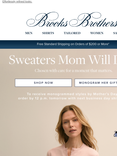 brooksbrothers newsletter: Perfect knits to give mom