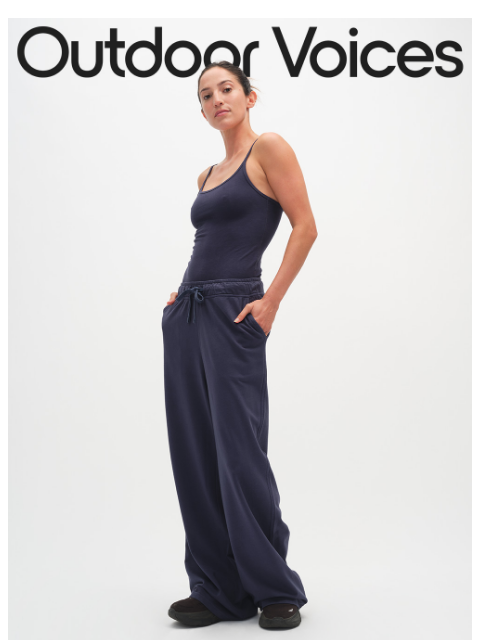 outdoorvoices newsletter: MEET THE MALIBU SWEATPANT