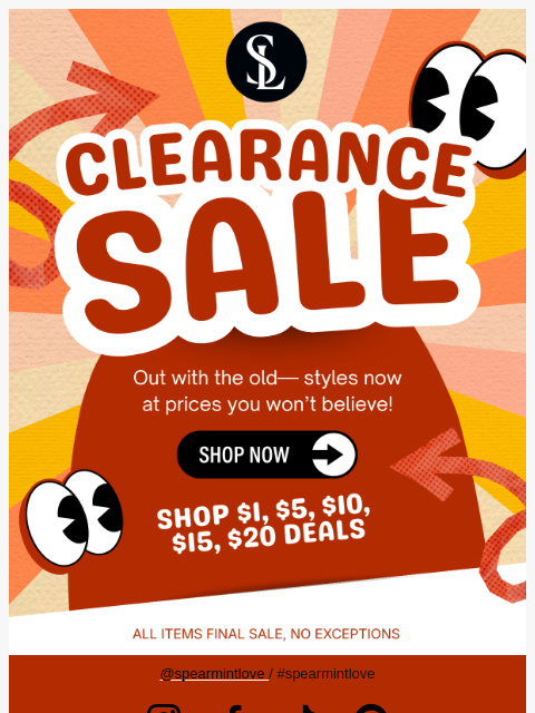 spearmintlove newsletter: Psst… Have You Checked Clearance Yet? 👀