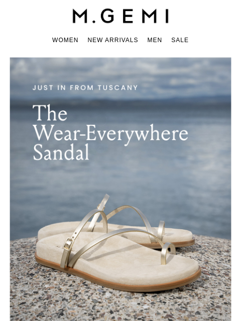 mgemi newsletter: Cushy Footbed. Chic Straps. Yes, Please.