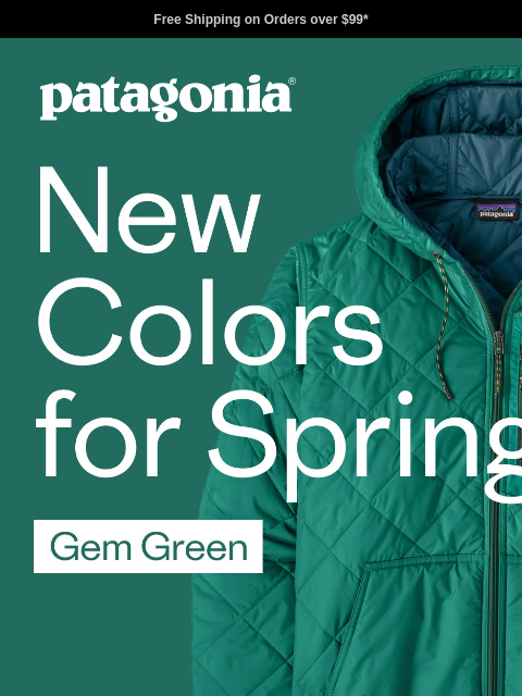 patagonia newsletter: A new green for spring
