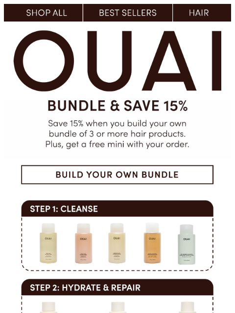 theouai newsletter: Bundle & save 15%, right this OUAI