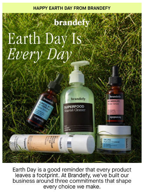 brandefyskin newsletter: 🌎 Our promise to the planet