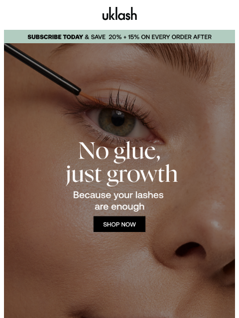 uklash newsletter: Ditch falsies. Grow yours for less  💸