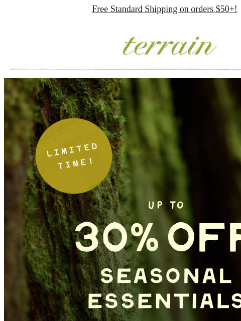 shopterrain newsletter: Up to 30% OFF outdoor living, entertaining + garde...