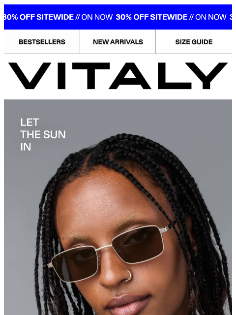 vitalydesign newsletter: All Shades 30% Off