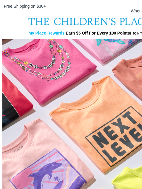 childrensplace newsletter: Tees for Your Fun in the Sun Squad ☀️