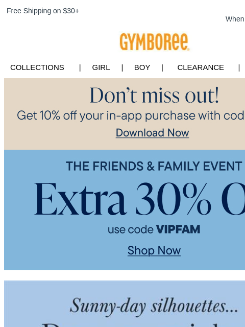 gymboree newsletter: 30% Off the Sweetest Warm-Weather Dresses