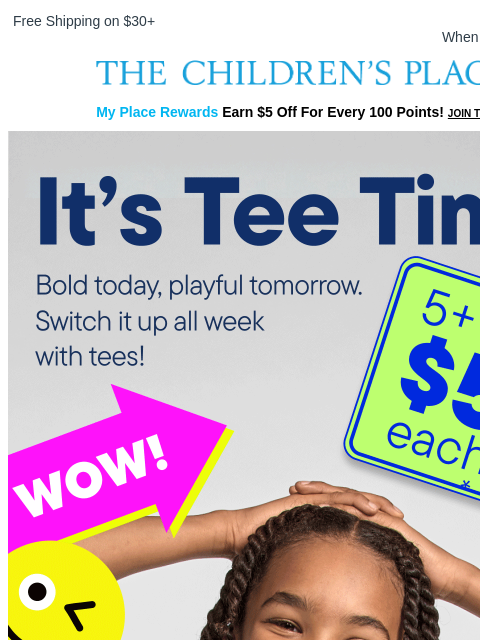 childrensplace newsletter: Summer Tees for Fun & Easy Outfitting