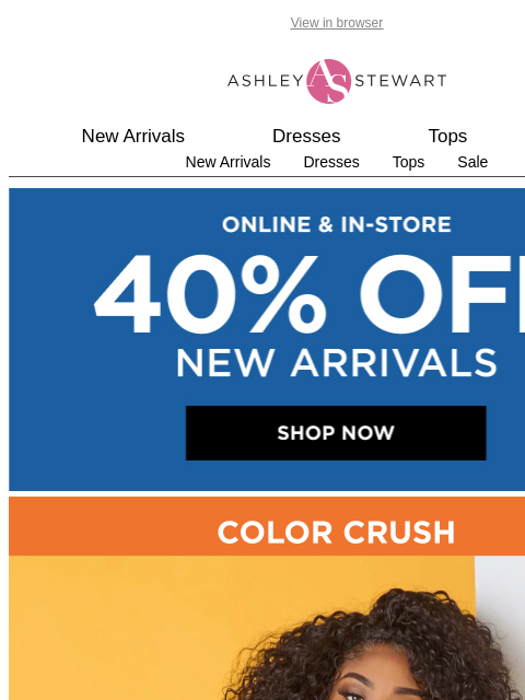 ashleystewart newsletter: The JUCIEST 🍊🧡 shade of summer