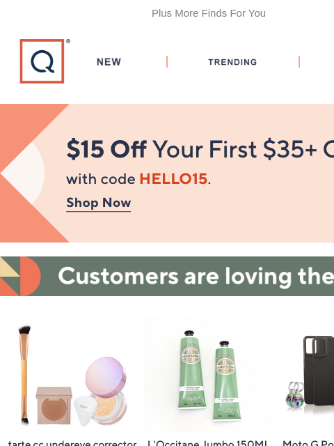 qvcemail newsletter: $15 Off is waiting for you!