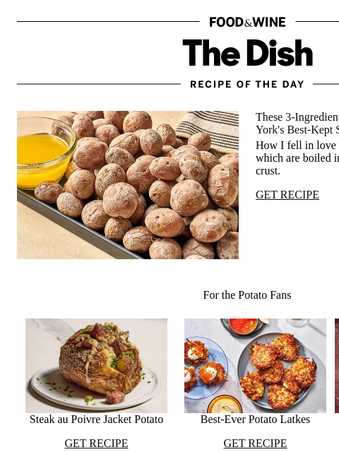 foodandwine newsletter: Syracuse Salt Potatoes