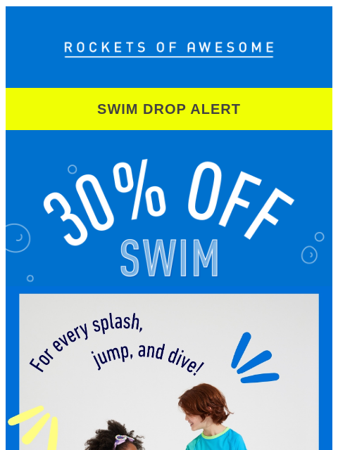 rocketsofawesome newsletter: SALE ON SWIM🩳: 30% OFF