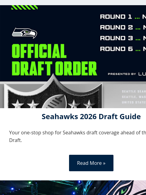 seahawksemail newsletter: Seahawks 2026 Draft Guide