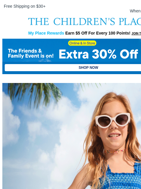 childrensplace newsletter: Weekend-Ready Shorts $5 & Up 🩳