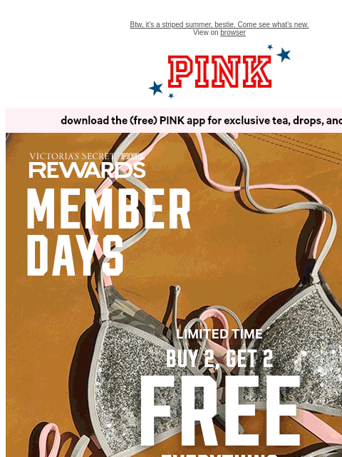 victoriassecret newsletter: It’s On: Buy 2️⃣ Get 2️⃣ Free + $6 Beauty