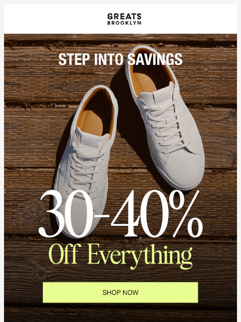 greatsbrand newsletter: Step Into Savings