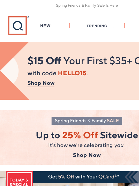 qvcemail newsletter: Up to 25% Off Sitewide & W by Wamsutta TSV® + Get ...