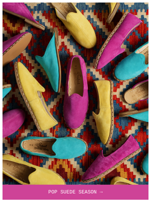 sabah newsletter: Our Newest Pop Suede is Here 💜