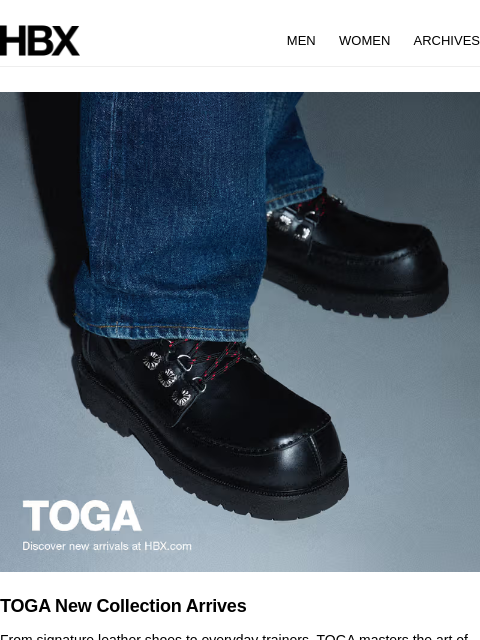 hbx newsletter: TOGA New Collection Arrives