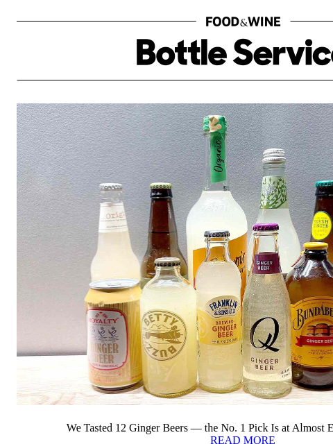 foodandwine newsletter: The No. 1 Ginger Beer Is a Brand You Already Know