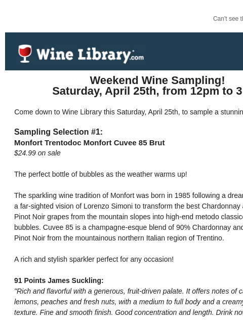 winelibrary newsletter: A new 96 point Cabernet at our sampling table this...