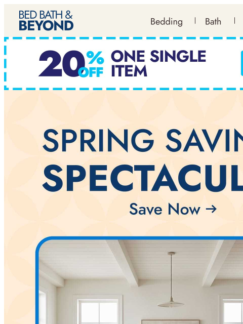 bedbathandbeyond newsletter: Last chance for 50% off your spring refresh 🚨