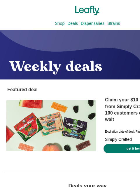 leafly newsletter: Your Weekly Deals Roundup Is In 🍃