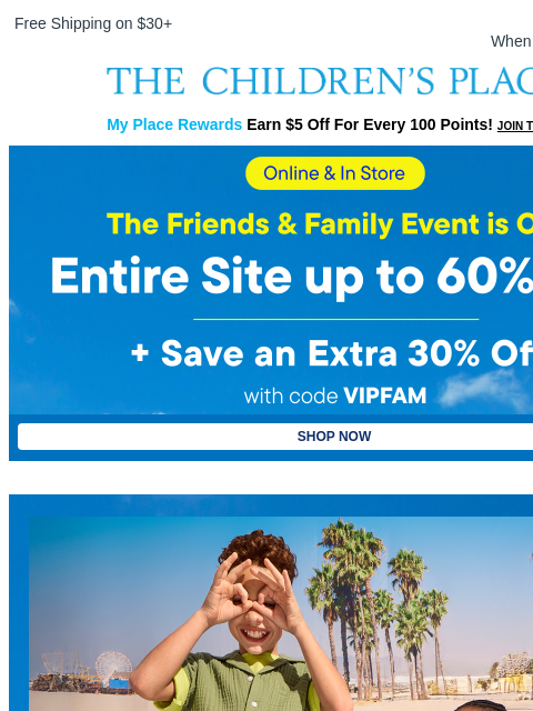 childrensplace newsletter: Up to 60% Off + ✨ Extra 30% Off  ✨