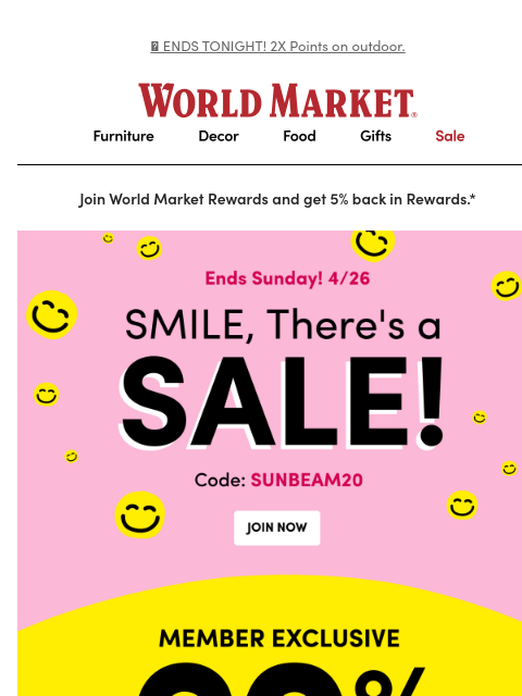 emailworldmarket newsletter: 20% off is the best way to kick off summer ☀️🛍️