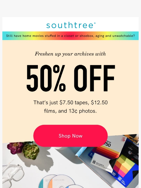 southtree newsletter: 48 hours left. 50% off. NO time to waste!