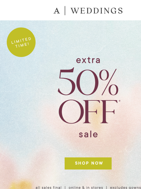 anthropologie newsletter: Extra 50% off sale is here!