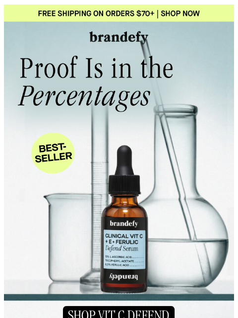 brandefyskin newsletter: 85% saw more radiant skin