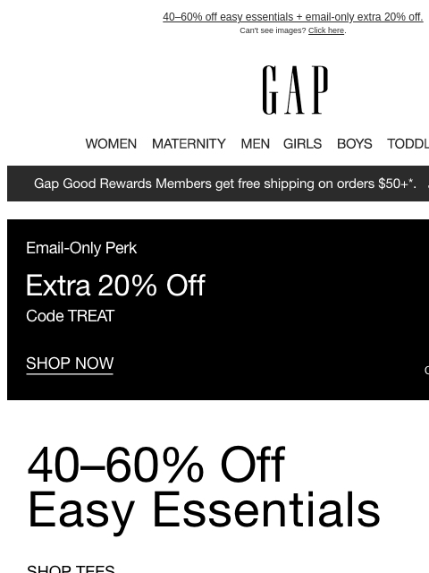 40–60% off easy essentials + email-only extra 20% off. ‌ ‌ ‌ ‌ ‌ ‌ ‌ ‌ ‌ ‌ ‌ ‌ ‌ ‌ ‌ ‌ ‌ ‌ ‌ ‌ ‌ ‌ ‌ ‌ ‌ ‌ ‌ ‌ ‌ ‌ ‌ ‌ ‌ ‌ ‌ ‌ ‌ ‌ ‌ ‌ ‌ ‌ ‌ ‌ ‌ ‌ ‌ ‌ ‌ ‌ ‌ ‌ ‌ ‌ ‌ ‌ ‌ ‌ ‌ ‌ ‌ ‌ ‌ ‌ ‌ ‌ ‌ ‌ ‌ ‌ ‌ ‌ ‌