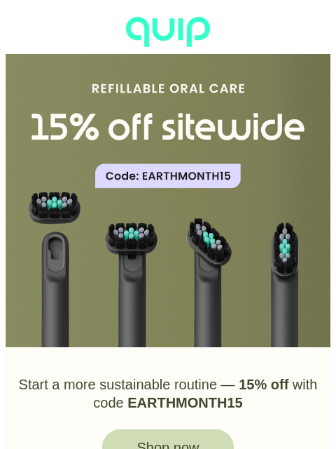 getquip newsletter: Your toothbrush should not be single-use ♻️